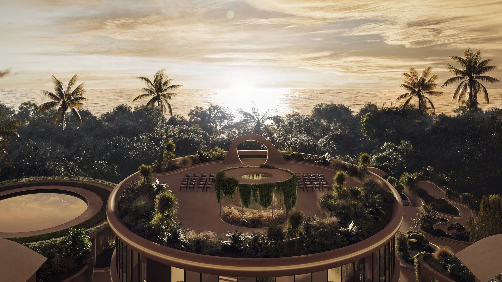 AURA Wellness Resort at sunset