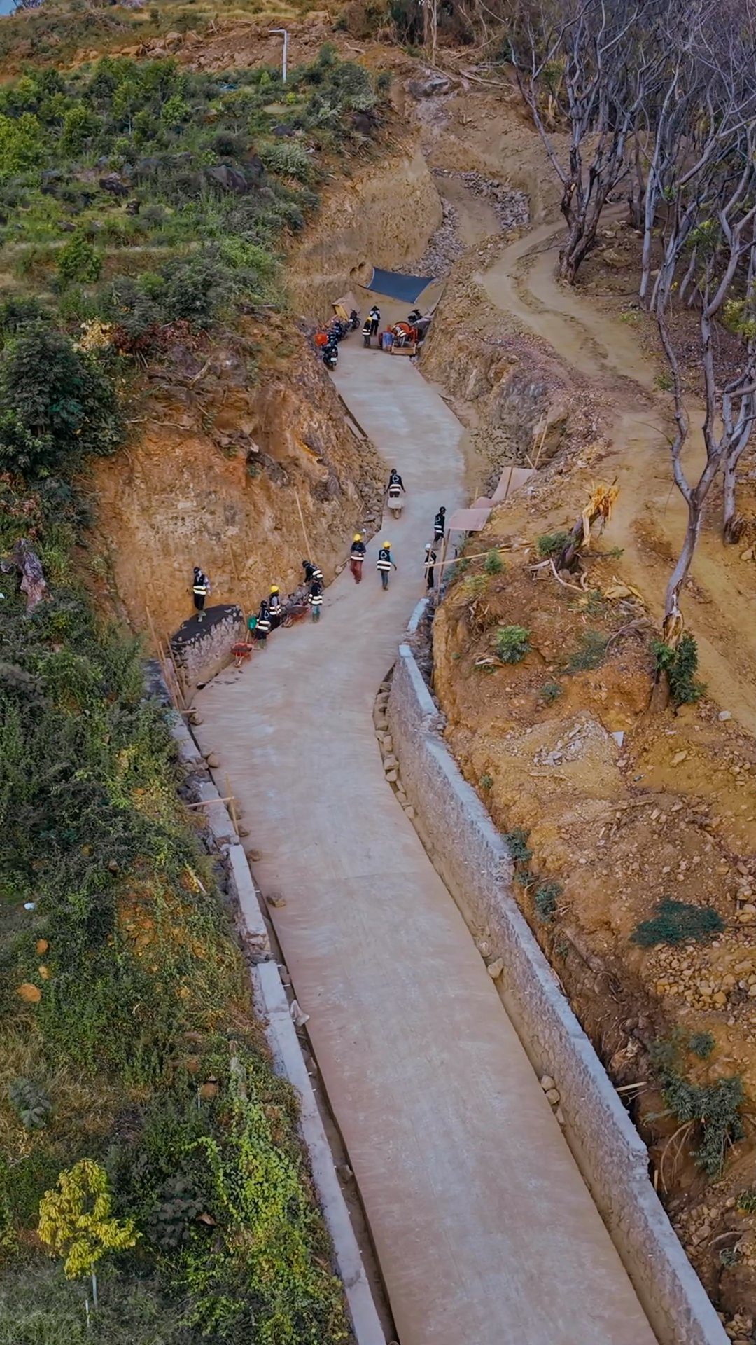 The access road on the AURA site